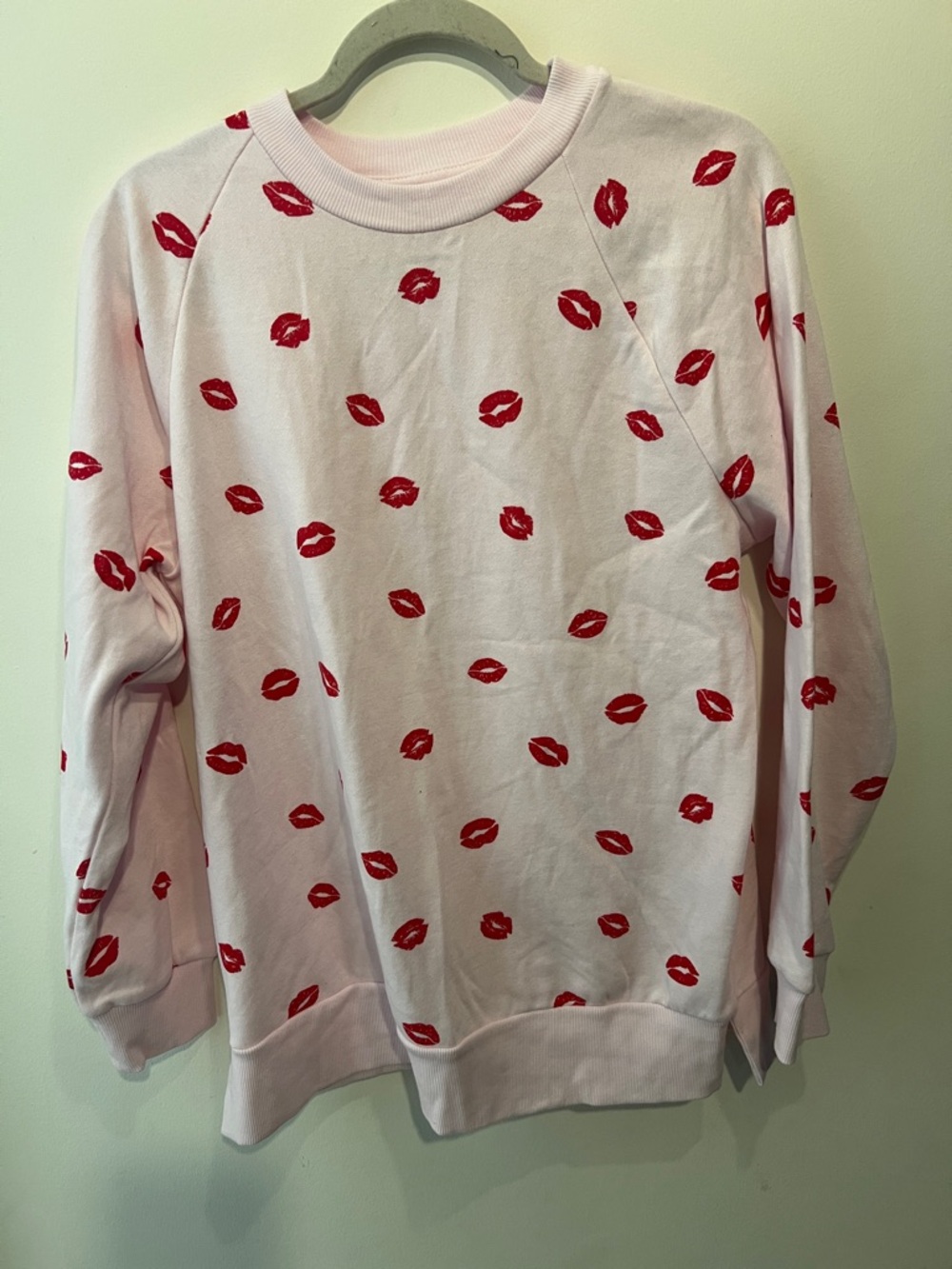 Colsie Light Pink Sweatshirt with Coral Logo Tag